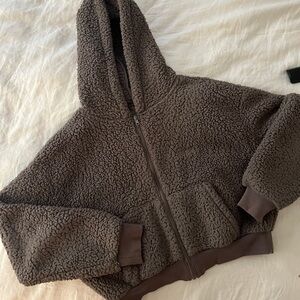 Cozy Brown Sherpa Hoodie